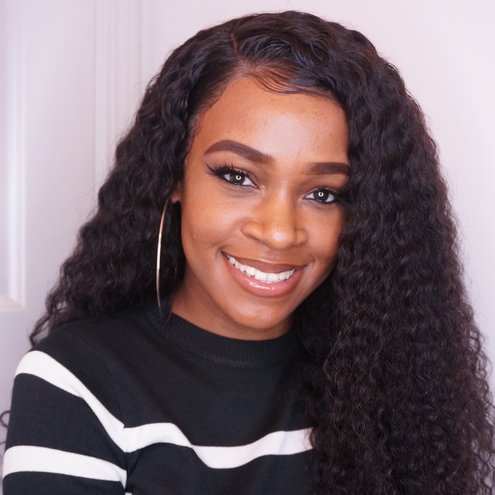 360 Lace Front Deep Curly Peruvian Human Hair Wig